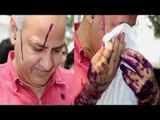 Manish Sisodia attacked with ink outside LG's office in Delhi | Oneindia News