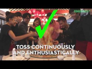 How to eat Chinese New Year yu sheng