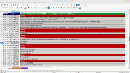 Planilha de Controle PodCast