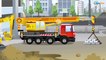 Super Cars on the Road Excavator Cartoon with Cars Superheroes - Learn Colors & Numbers and Vehicles