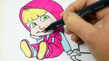 Mashda colorare. Masha and the Bear Birthday Cake coloring book-AS1NLal