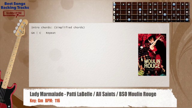 Lady Marmalade - Patti LaBelle / All Saints / BSO Moulin Rouge Bass Backing Track