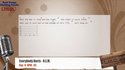 Everybody Hurts - R.E.M. Vocal Backing Track