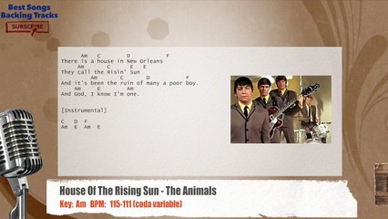 House Of The Rising Sun - The Animals Vocal Backing Track