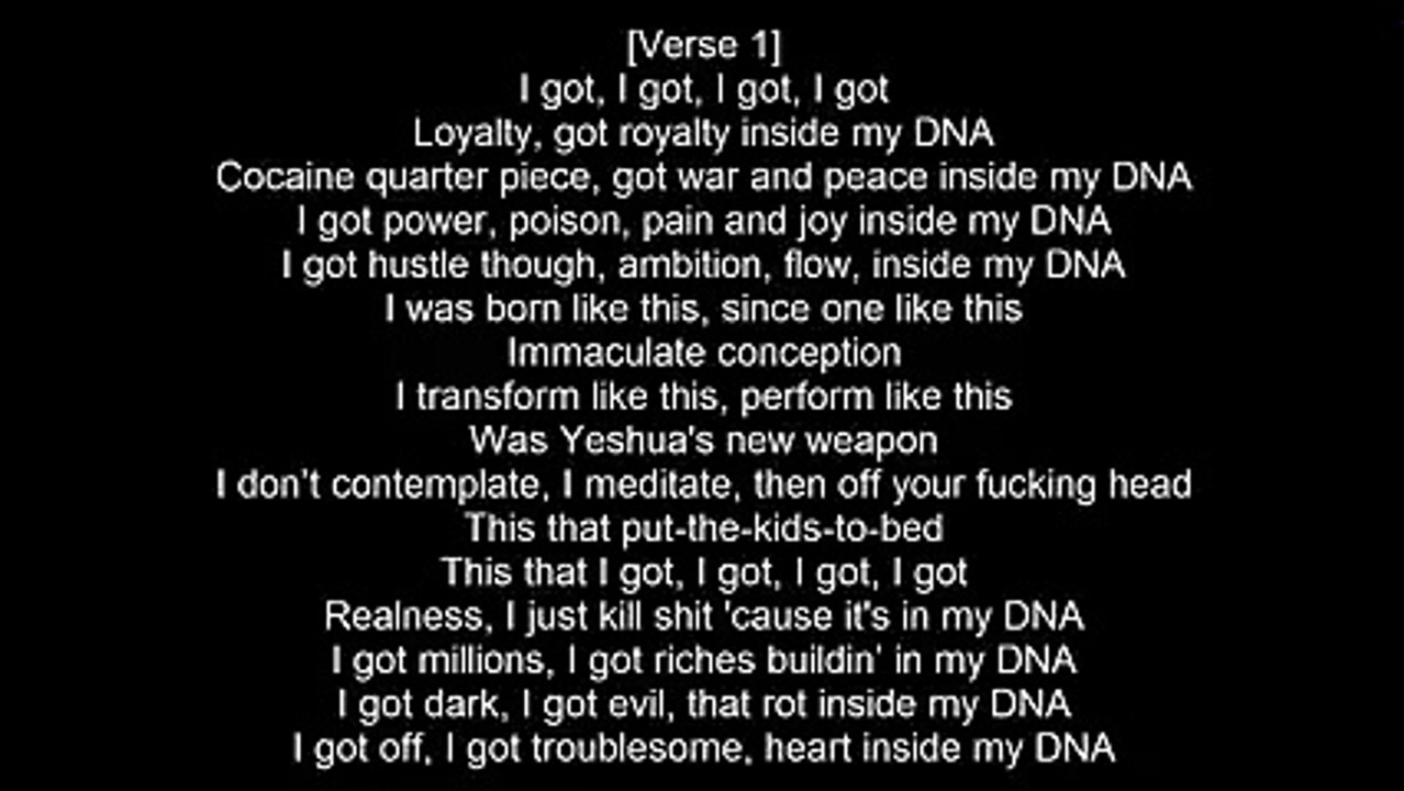Kendrick Lamar - DNA (Lyrics)