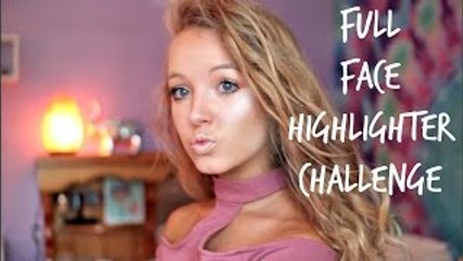 FULL FACE USING ONLY HIGHLIGHTERS CHALLENGE!