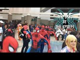 Group of Spider-Men Dance Their Webs Out at LA Comic Con