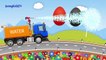 Trucks for kids. Water Truck. Chocolate Eggs. Learn Colors. Cartoon for