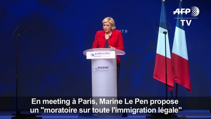 Le Pen veut un "moratoire sur toute l'immigration légale"