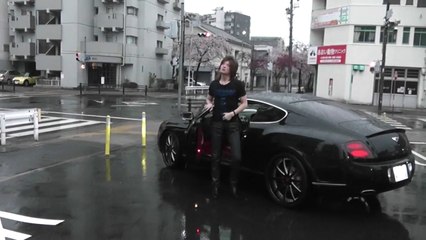 名古屋一早く咲く桜とホスト,ベントレー(Bentley)で,hosts club President