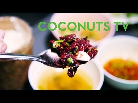 Freaky Feasts #1: Sok Lek (Raw Beef and Pigs Blood) | Thai Delicacy | Coconuts TV