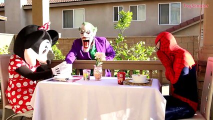 MINNIE MOUSE & MICKEY Movie Night w_ Spiderman George Pig & Joker