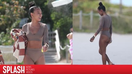 Karrueche Tran trägt einen modischen Bikini