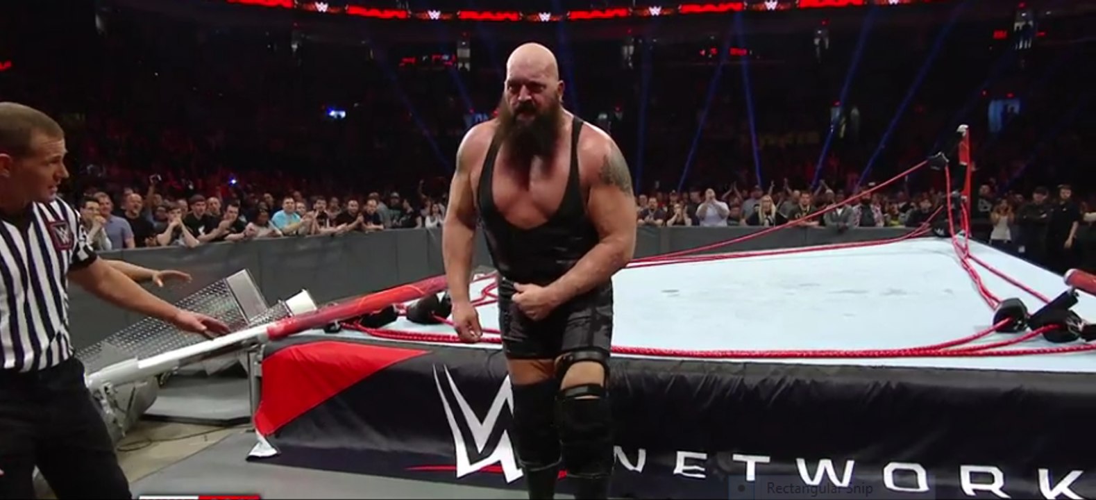 Braun Strowman Destroy Big Show and Broke the WWE Ring Big Show Exsiting after absorbing Conclusion On Raw 17 Apr