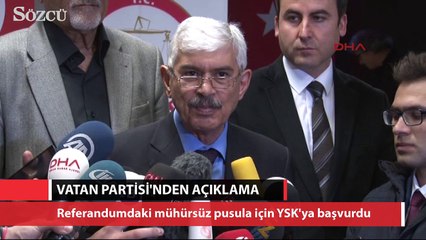 Vatan Partisi'nden YSK'da açıklama