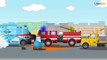 Learn Colors & Vehicles Fire Truck & Racing Cars w Police car Animation Cars & Trucks Video For Kids