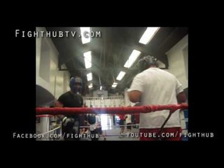 Enrique Ornelas prepares for Bernard Hopkins