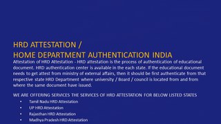 HRD Attestation Delhi Mumbai Bangalore Hyderabad Pune Chennai