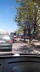 Autobusët urban bllokojn qarkullimin