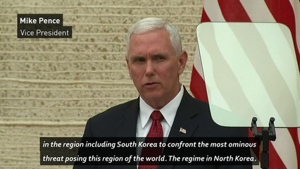 VP Mike Pence says the U.S. stands with Japan "100 percent"