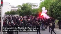 Le meeting perturbé de Marine Le Pen à Paris