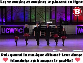 Les 12 cousins et cousines se placent en ligne