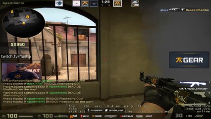 CS:GO - FLUSHA INHUMAN 1v4 CLUTCH