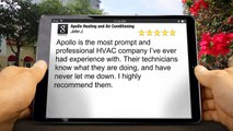 Fontana Best AC Repair – Apollo Heating and Air Conditioning Outstanding Five Star Review
