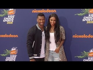 Ciara & Russell Wilson // Kids' Choice Sports 2015 Orange Carpet Arrivals jpg