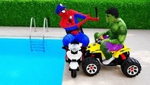 HULK Motorbike HIT Police Spiderman! w/ Joker Minions McDonalds Drive Thru Prank Movie in