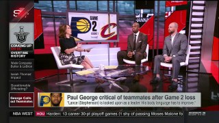 Paul George critical of teammates after Game 2 Loss   April 18, 2017