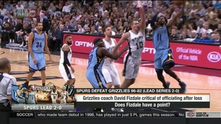 First Take   Grizzlies coach David Fizdale critical of officiating after loss   Apr 18, 2017