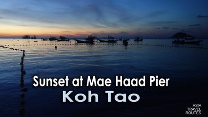 Sunset at Mae Haad Pier, Koh Tao