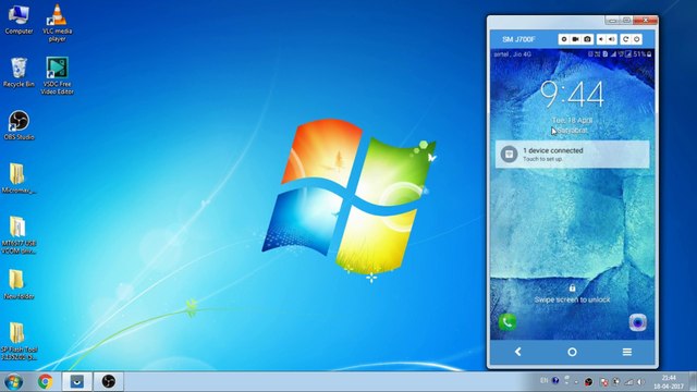 मोबाइल स्क्रीन लैपटॉप की स्क्रीन पे हिंदी में