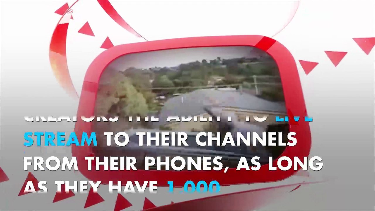 YouTubers with 1,000 subscribers can now live stream