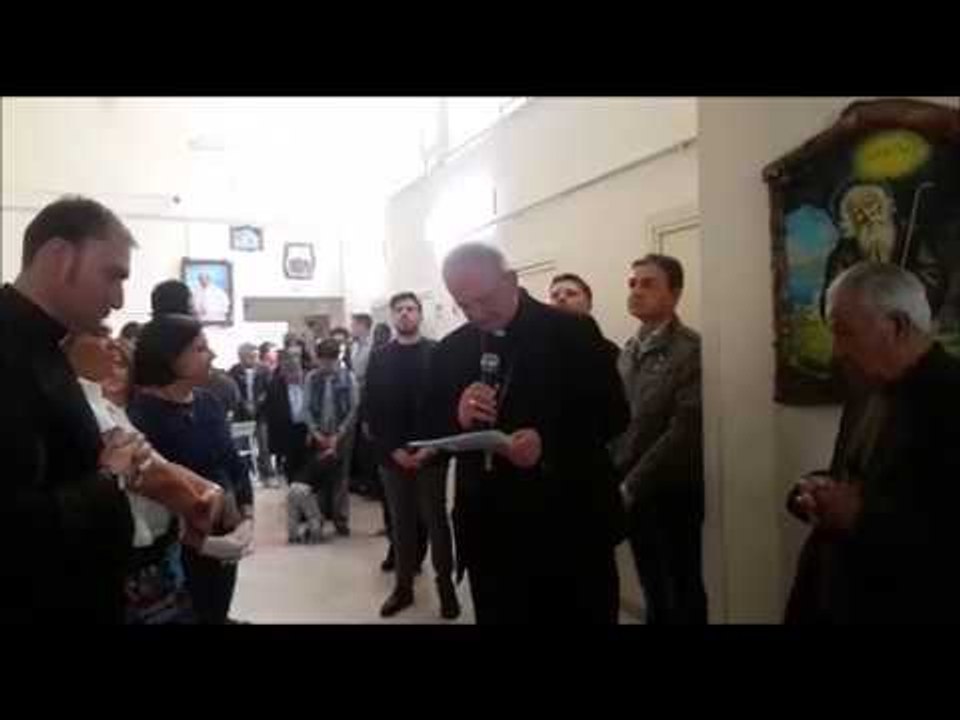 Aversa (CE) - Pasqua, pranzo solidale della Caritas con la benedizione del vescovo (18.04.17)