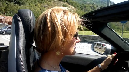 Hair in the wind. Driving a Mercedes SLK 200, listening to the radio my Sharona and carrying a little bear
