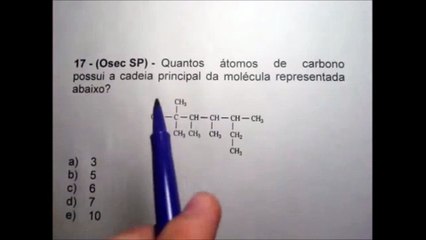 9° Exercício de Química Orgânica