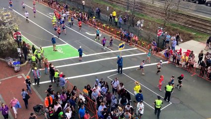 Street Crossing at the Boston Marathon