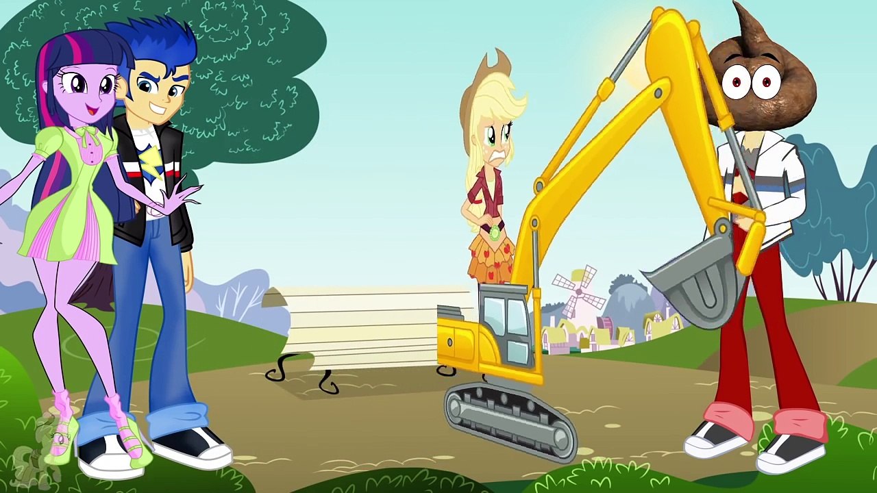 My Little Pony MLP Equestria Girls Transforms with Animation STUCK Inside the TOILET Story Real Life