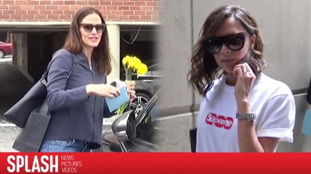Victoria Beckham Gets Mobbed While Jennifer Garner Gets Flowers