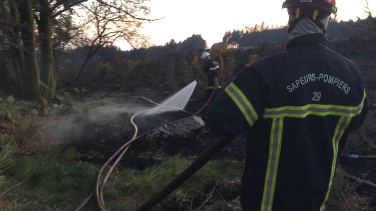Incendie dans les Monts-d'Arrée