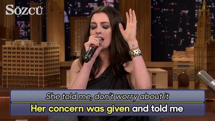 Anne Hathaway ve Jimmey Fallon şarkıları google translate çevirisiyle yeniden yorumladı