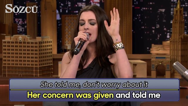 Anne Hathaway ve Jimmey Fallon şarkıları google translate çevirisiyle yeniden yorumladı