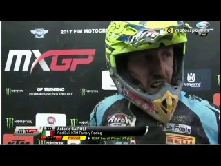 MXGP 2017 GP of Trentino Last 2 Laps + Award Ceremony + Interviews