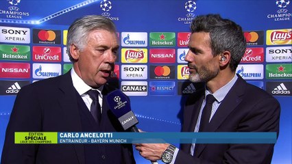 "L'arbitre nous a beaucoup pénalisés" Carlo Ancelotti après Real Madrid/ Bayern Munich