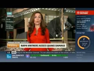 Monique Soltani Live Report on The Weather Channel: Napa Valley Earthquake Coverage for AMHQ