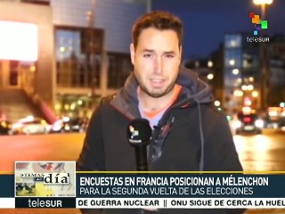 Francia: encuestas sitúan a Mélenchon en segunda vuelta electoral