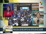 Ecuador: CNE recuenta el 11.2% de los votos en pasadas elecciones