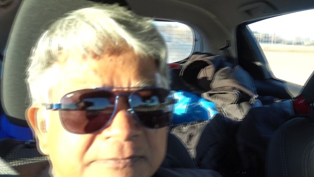 Suraj, Aruna & Hari Sharma in Toyota Yaris Hybrid Active towards Karlskrona, Jan 03, 2017
